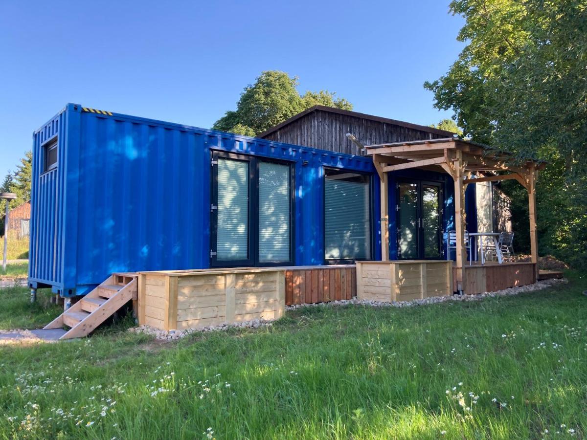 Tiny House Im Seecontainer Mit Parkplatz, Glasfaser, Netflix, Veranda Und Gehobener Ausstattung Coburg Luaran gambar
